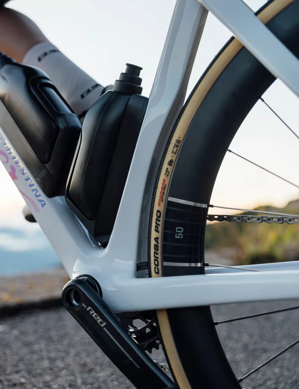 Detalle de las jaulas portabidones y el cuadro de la Filante SLR, foto oficial de Wilier.