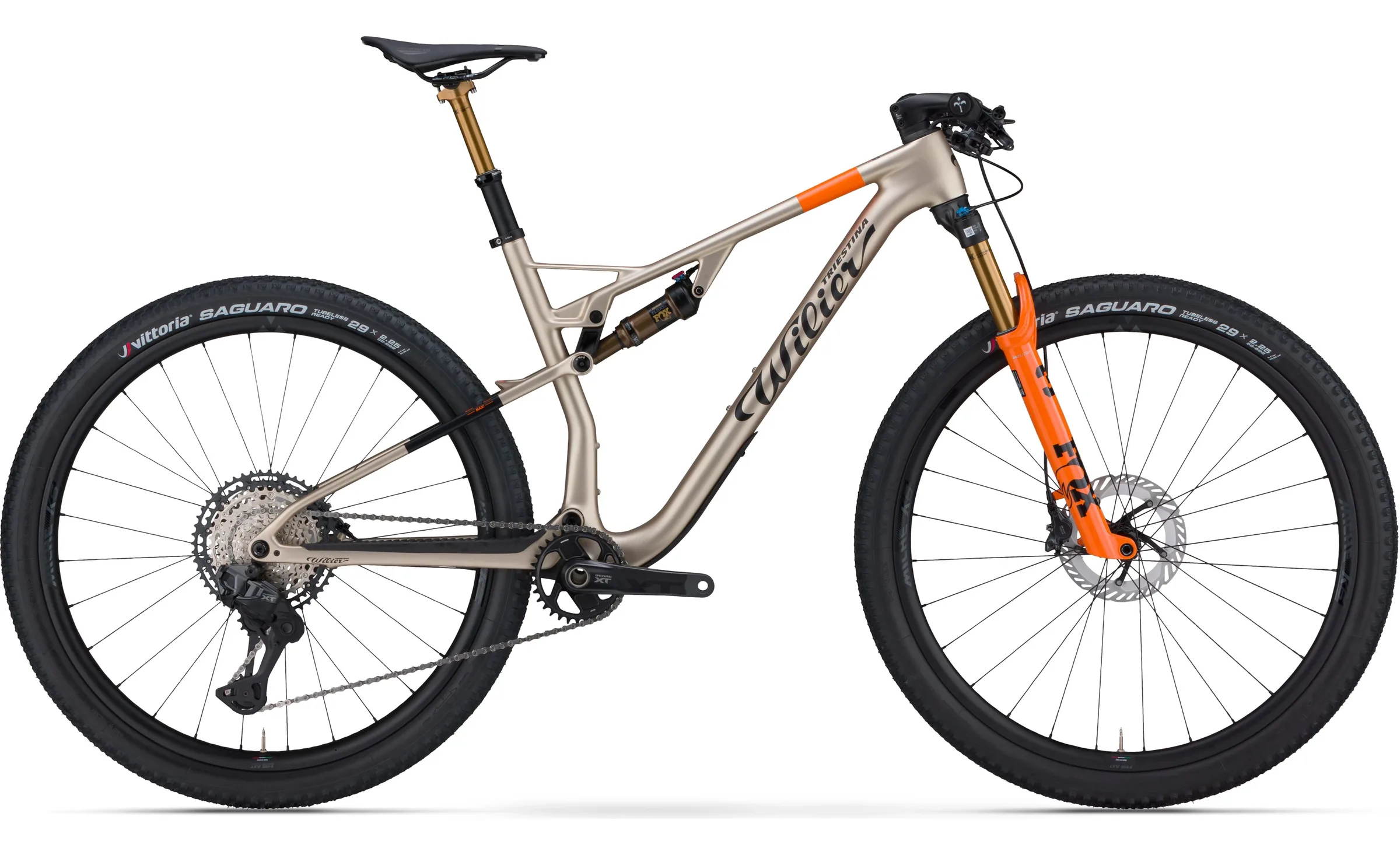 Urta Max SLR en U19 Jackal Gold, de perfil, en estudio.